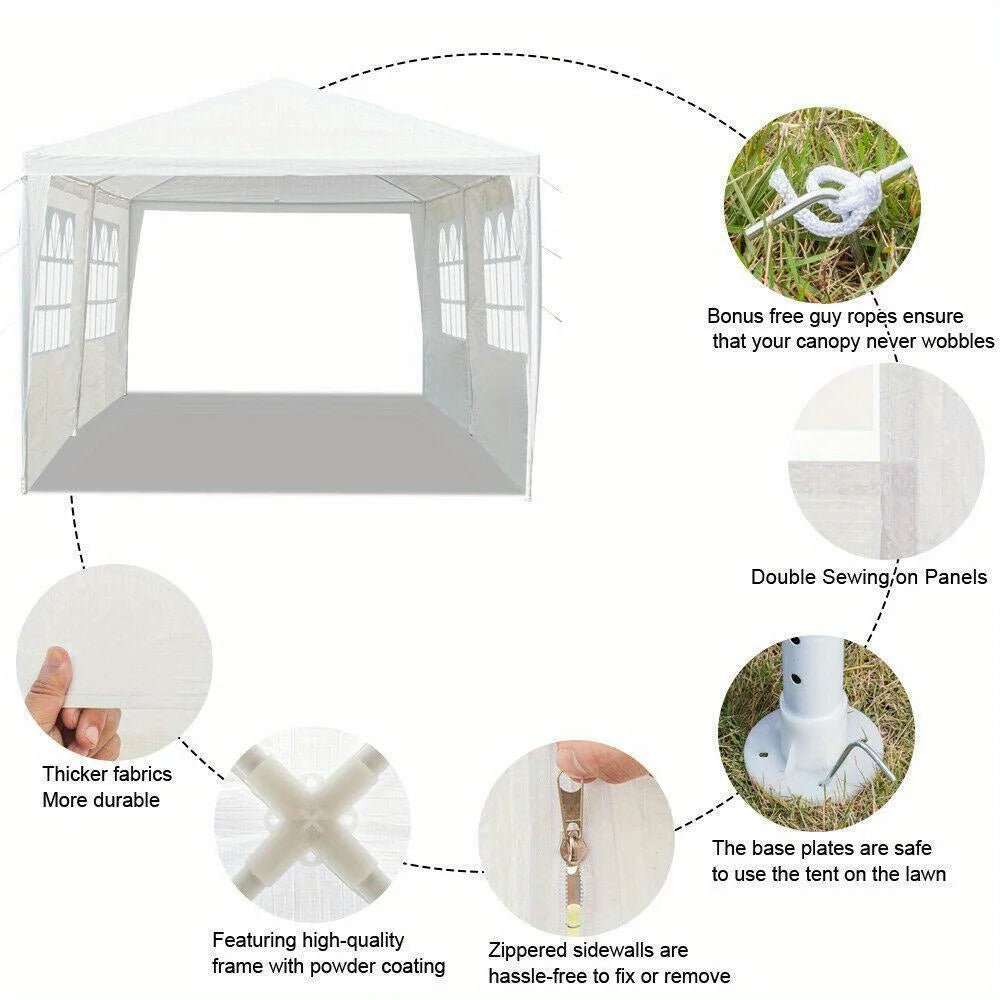 Outdoor 10'x20'Canopy Party Wedding Tent Heavy Duty Gazebo Pavilion Cater Events