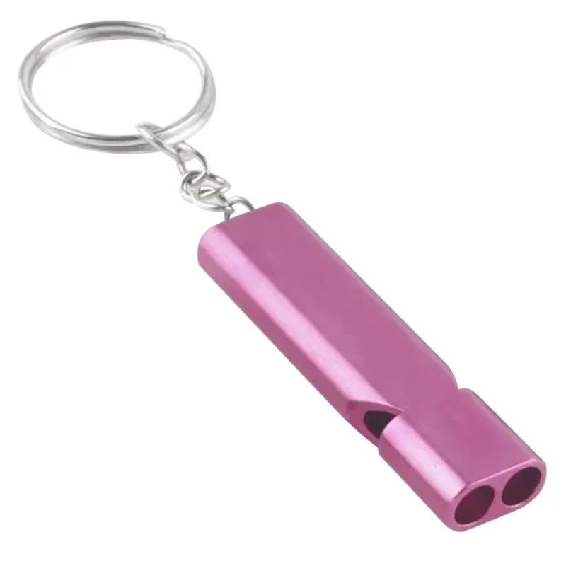 Dual Frequency Survival Whistle Flat Metal Whistle for Outdoor Hiking Climbing Emergence Whistle Cheerleading Souvenirs