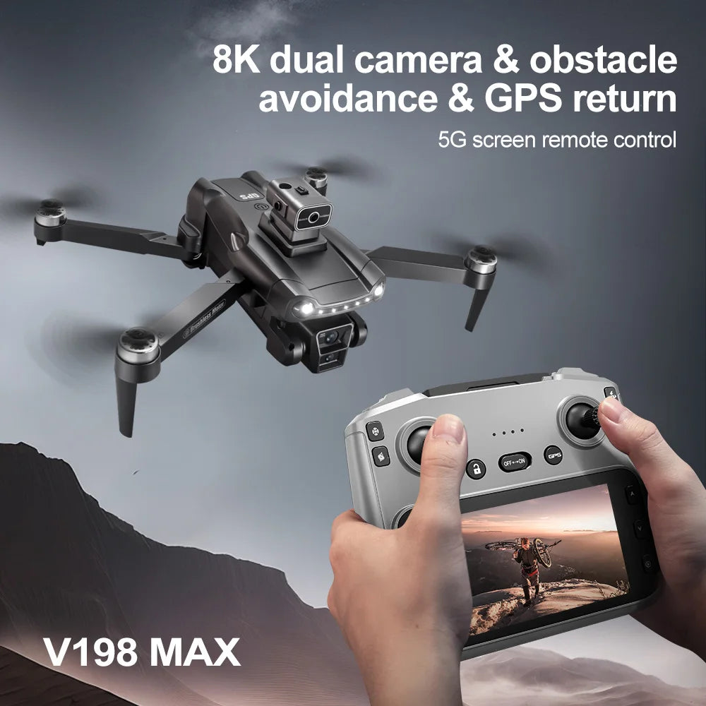 Xiaomi Mijia V198GPS MAX Drone 8K Professional Brushless Motor Laser Obstacle Avoidance Foldable Quadcopter Aerial Optical RCToy