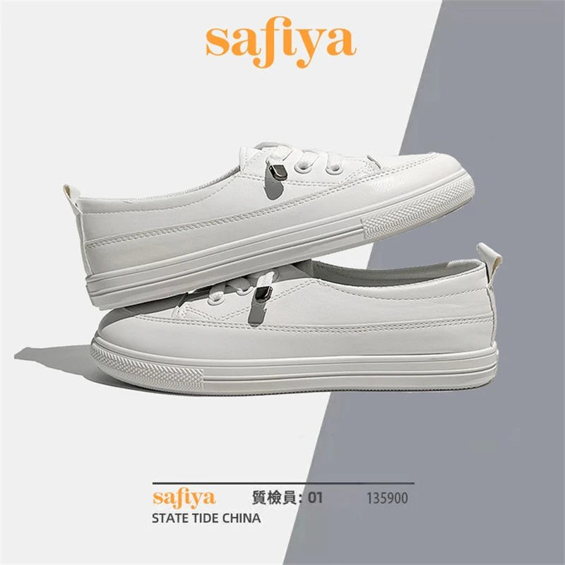 Women Sneakers 2024 New Spring Autumn Low Platform Sneakers Women Fashion White Flat Slip on Casual Vulcanize Shoes for Women