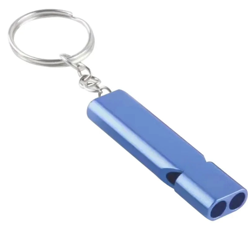 Dual Frequency Survival Whistle Flat Metal Whistle for Outdoor Hiking Climbing Emergence Whistle Cheerleading Souvenirs