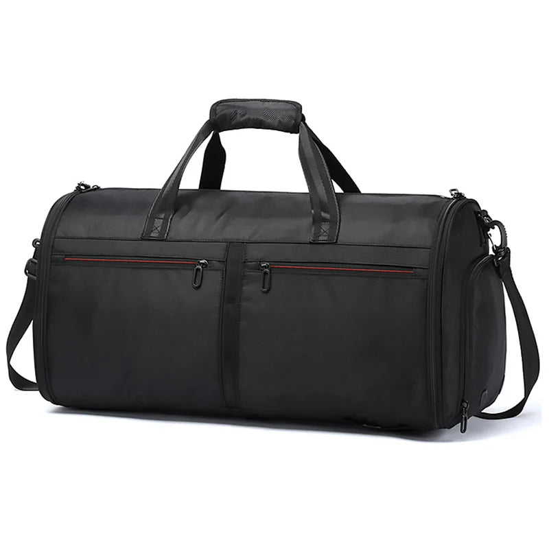Men's Suit Storage Bag Foldable Business Travel Handbag Garment Duffel Pack with Shoes Pocket Large Capacity Luggage Backpack
