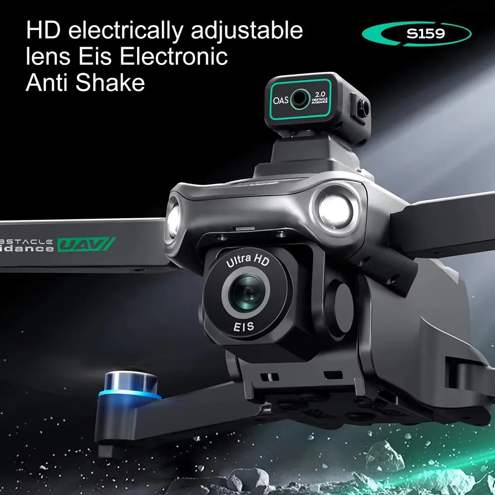 S159 GPS Drone Professional 360° Obstacle Avoidance Brushless 8K HD Dual Camera With Screen 5G WIFI FPV Dron Foldable Quadcopter