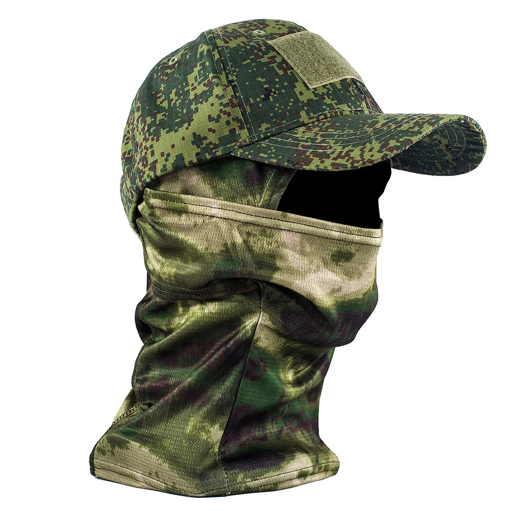 Tactical Camouflage Mask Hat Baseball Cap Beanies Skullies Unisex Hip Hop Knitted Cap Elastic Outdoor Cap