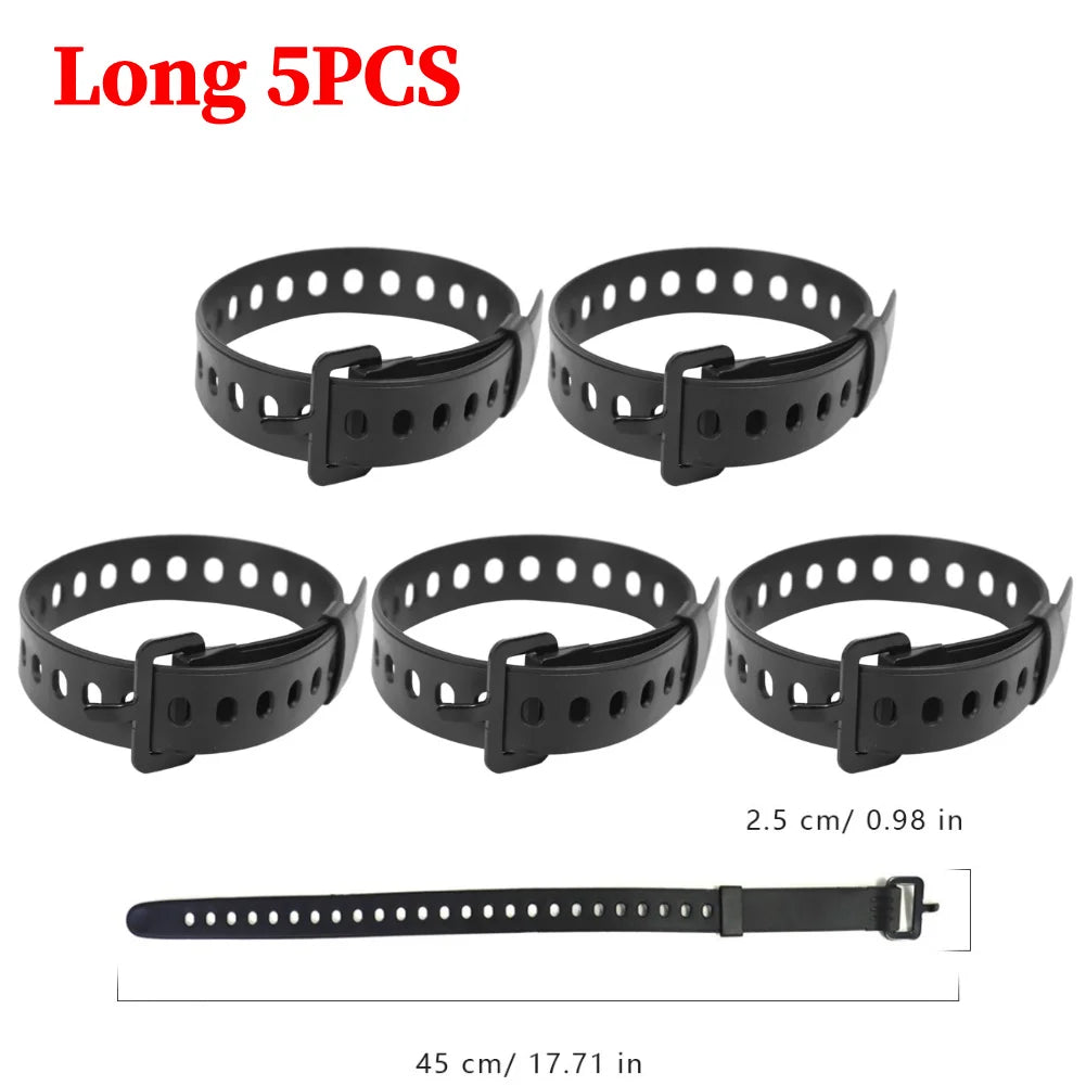 5-8PCS Outdoor Multi-functional Ties Portable Buckle Ties Rubber Convenient Elastic Free Adjustment for Travel Camping Hiking