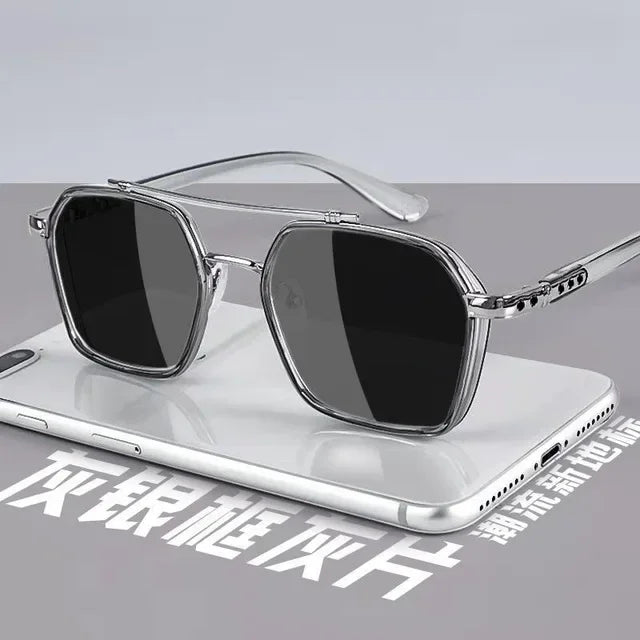 Trend Sunglasses for Men Professional Day Night Driver Sunglasses UV400 Retro Luxury Design Glasses Vintage Lentes De Sol Hombre
