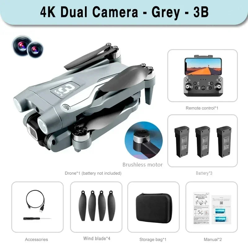 Lates Z908Pro Max Drone 4K Professional WIFI FPV Dron Obstacle Avoidance Brushless Four-Axis Folding RC Quadcopter Toys Z908 Pro