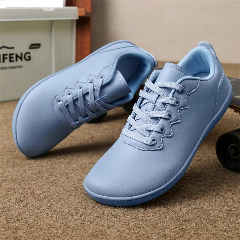 Wide Toe Box Barefoot Shoes for Women Men PU Leather Casual Shoes Zero Drop Dress Sneakers Outdoor Men Walking Shoes EU36-48
