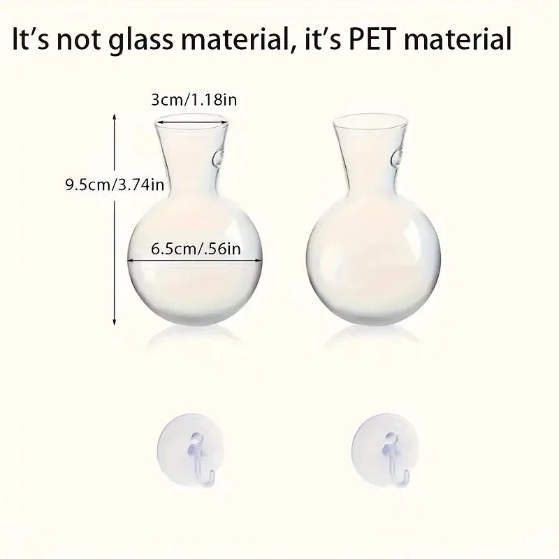 Creative Semi Circular Class Wall Mounted Vase Flower Plate Plant Hydroponic Aquarium Wall Fish Tank Aquarium Home Decoration