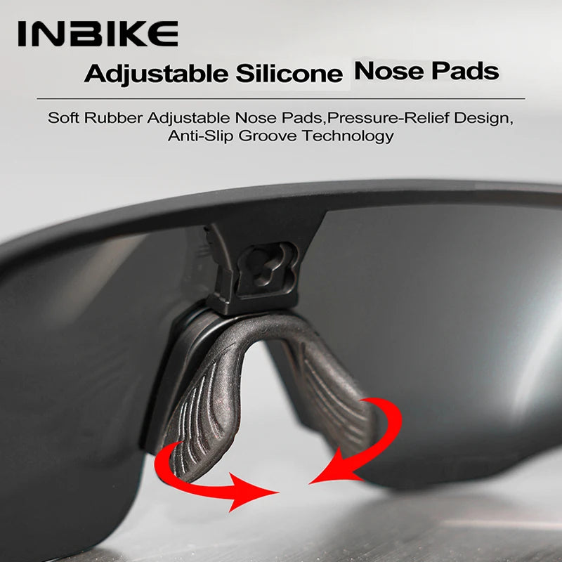 INBIKE Polarized Cycling Glasses UV400 Protection Sports Sunglasses for Road Biking Mountain Bike Running Hiking Outdoor Glasses