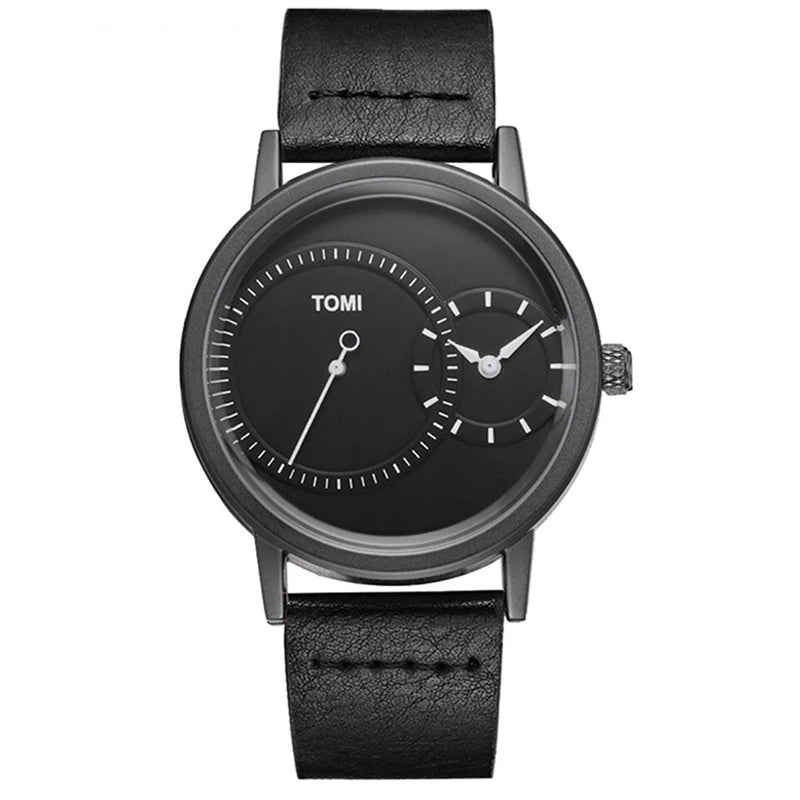 Elegant Watch for Men Simple Style Men Quartz Wrist Watches Casual Leather New Wristwatch Minimalist Black White Brown Man Clock