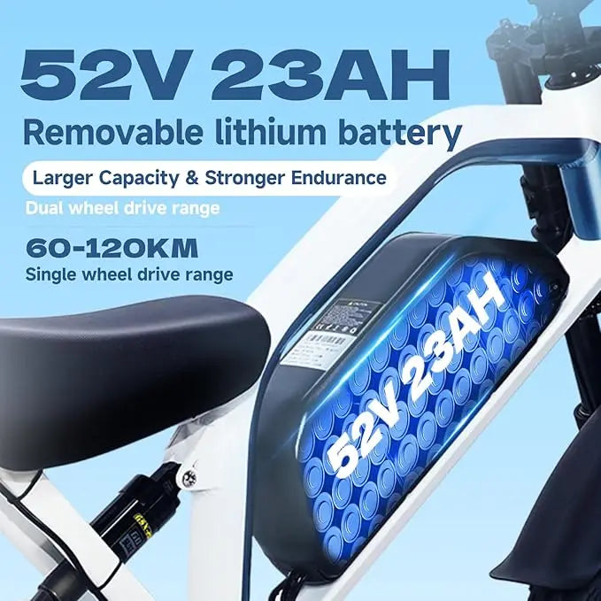 Factory direct delivery of 2025 new adult electric bicycle 2000W 52V 23Ah mountain cross-country urban electric bicycle