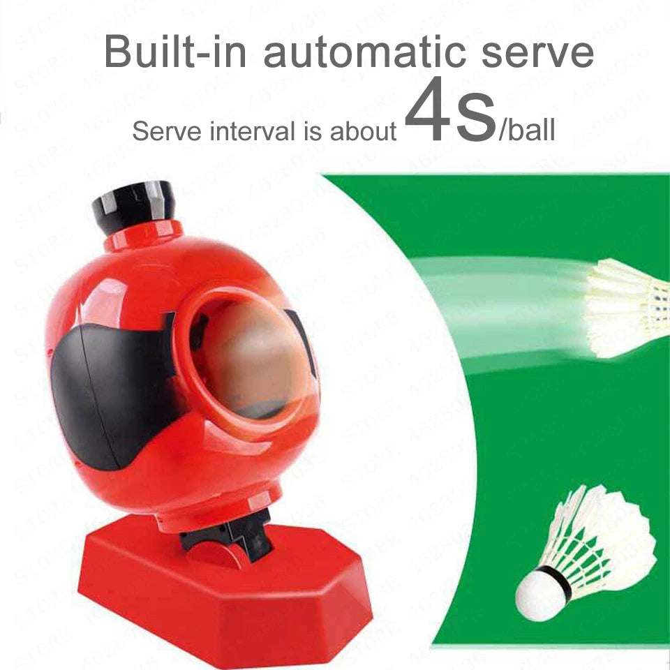 Automatic Badminton Service Machine Robot Adult Kid Gift Portable Outdoor Indoor Beginner Ball Pitching Practice Trainer Device