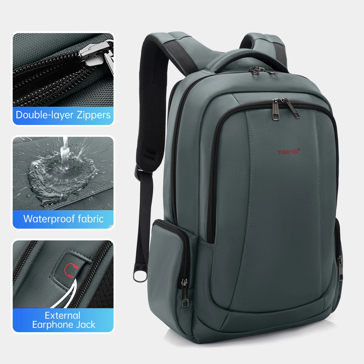 Tigernu Backpacks For Men Laptop Backpack Bags Male Travel Backpack For School USB Charging Port Schoolbag Men Mochilas Knapsack