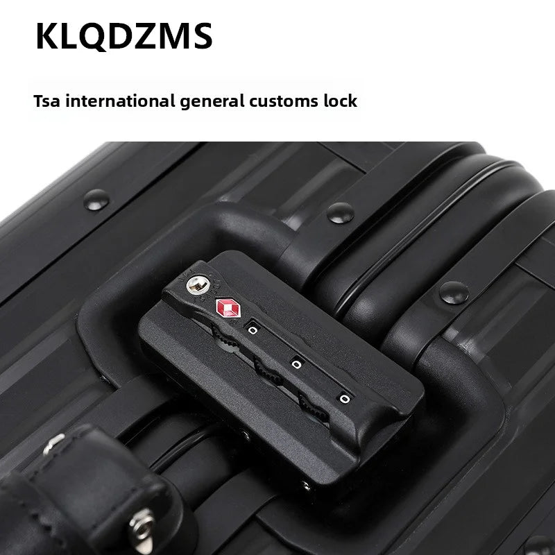 KLQDZMS New Suitcase All Aluminum Magnesium Alloy Boarding Box Men's Business Trolley Case 20"24 Inch Travel Bag Luggage