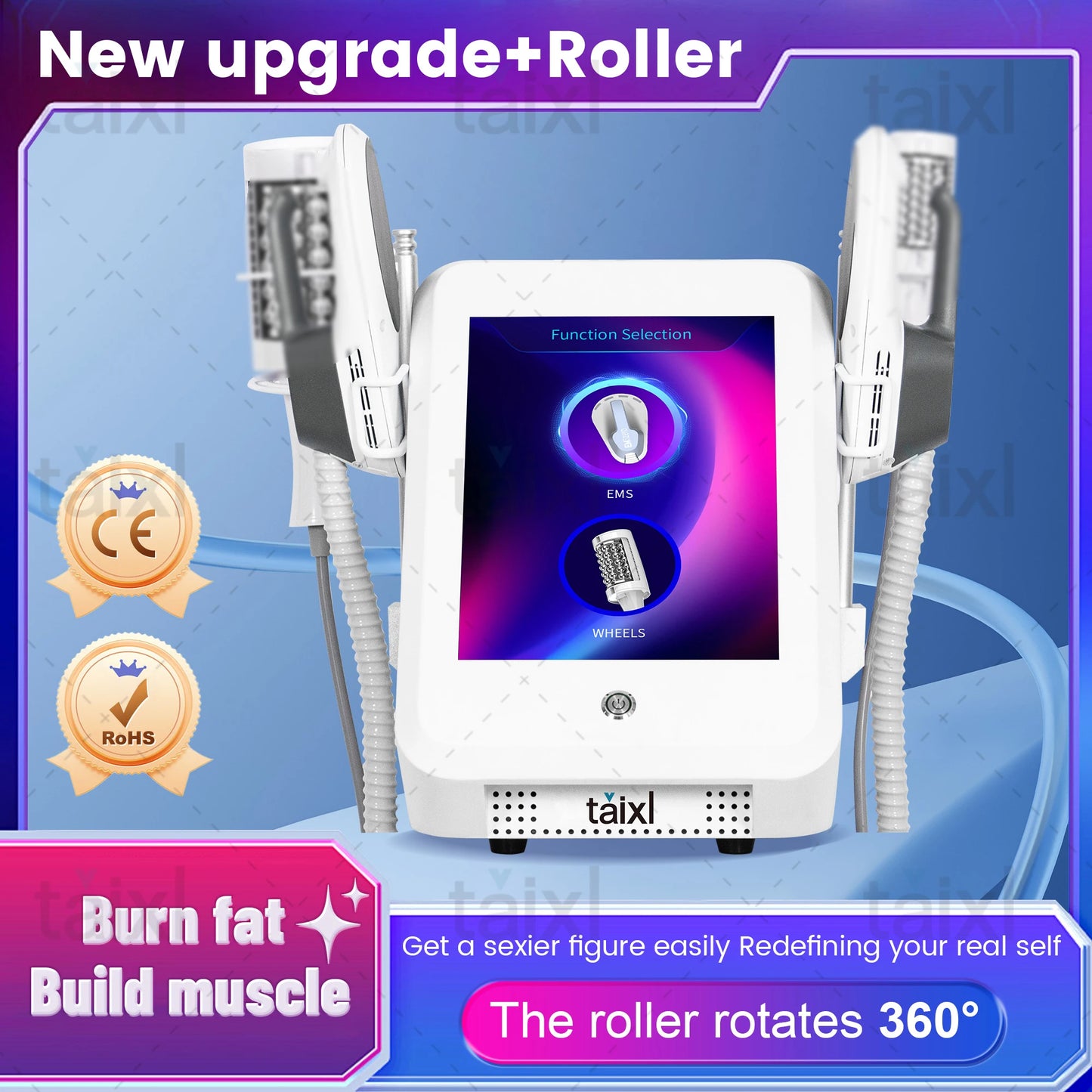 EMS Vacuum Inner Ball Roller 360 Degree Rolling Cellulite Massage Weights Loss Machine Body Muscle Body Slimming Fat Removal