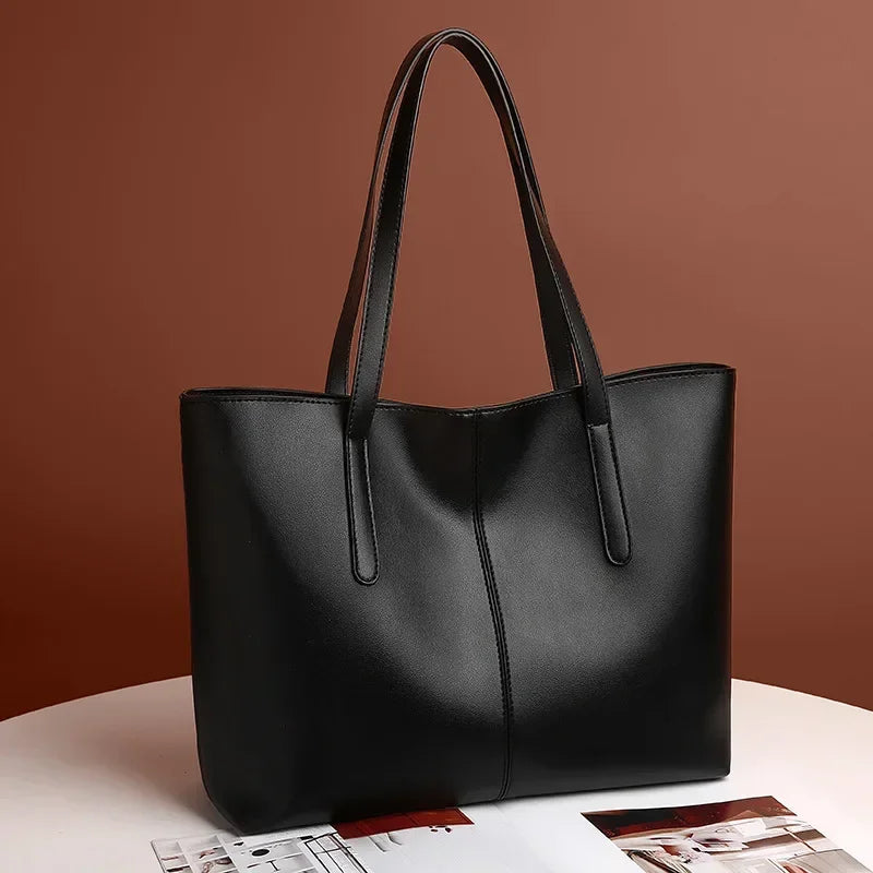 Women Fashion Bag Tote Bags for PU Shoulder Bag for Women Versatile Large Capacity Bags Split Leather Totes Handbag Work Travel