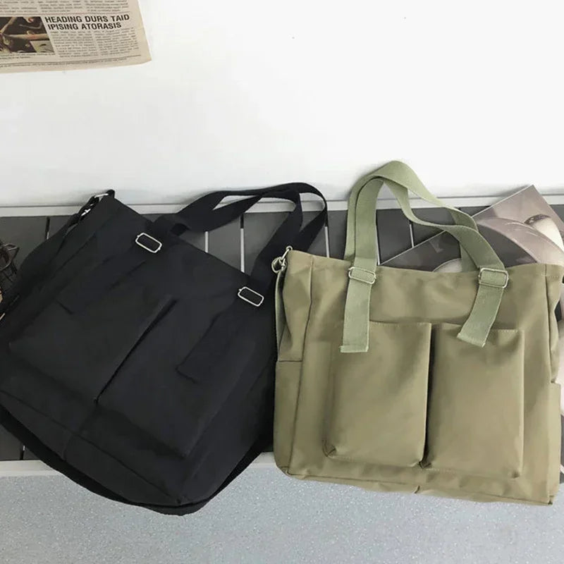 2025、Women's Bag Simple Fashion Zipper Handbags Nylon Waterproof Solid Crossbody Large Capacity Tote Shoulder Bags For Women