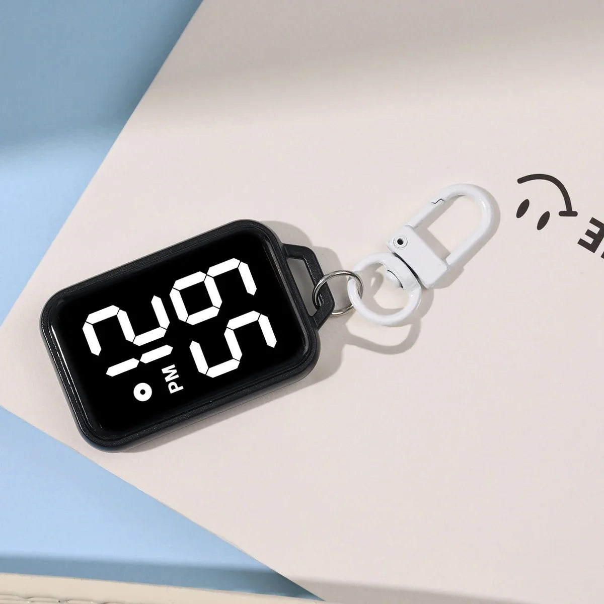 1/4pcs LED Keychain Pocket Watch Digital Display Electronic Watch for Youngster Student Backpacks Keys Pendant Timepiece Present