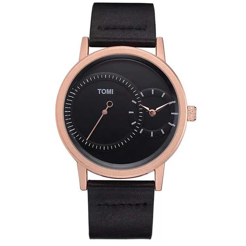 Elegant Watch for Men Simple Style Men Quartz Wrist Watches Casual Leather New Wristwatch Minimalist Black White Brown Man Clock
