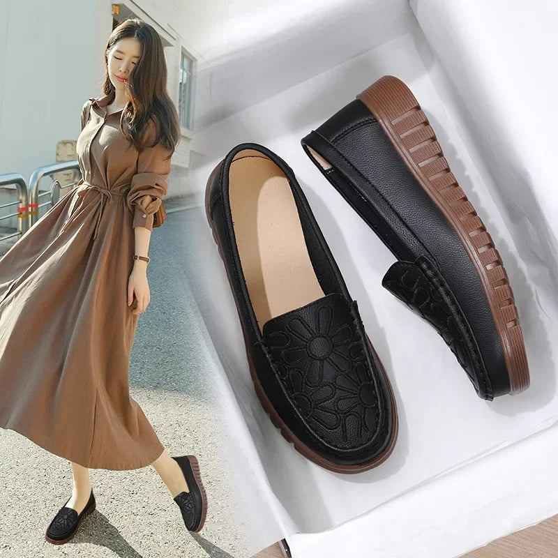 Women's Shoes Slip-on Loafers Ladies Casual Shoes Platform Wedge Moccasins Sneakers Comfortable Flat Shoes Zapatos Mujer 2024