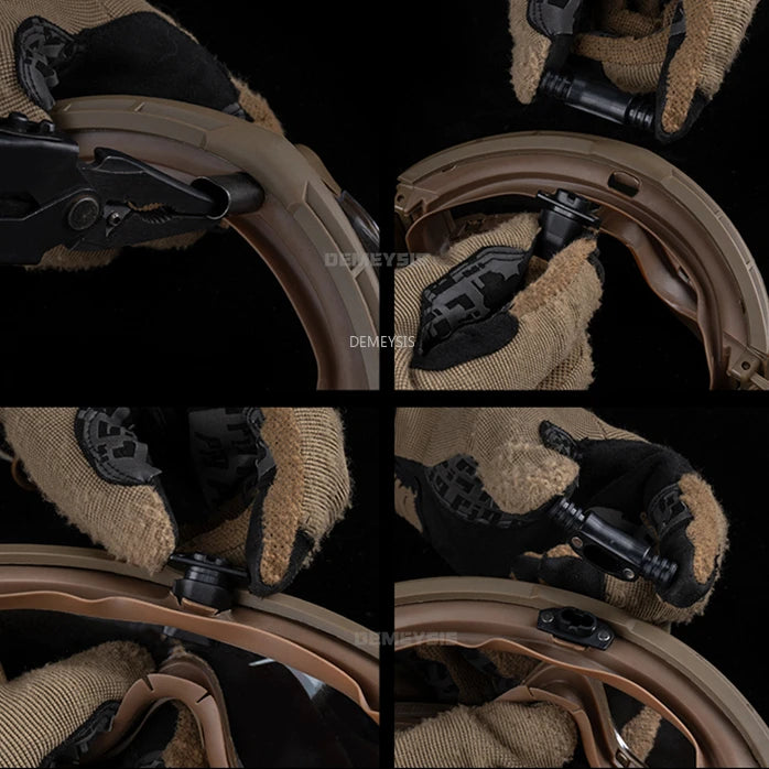 Tactical Goggles Anti Fog Ventilation Fan Adjustable Head Strap for Airsoft Motorcross Mountaineering Ski Defogging Fan