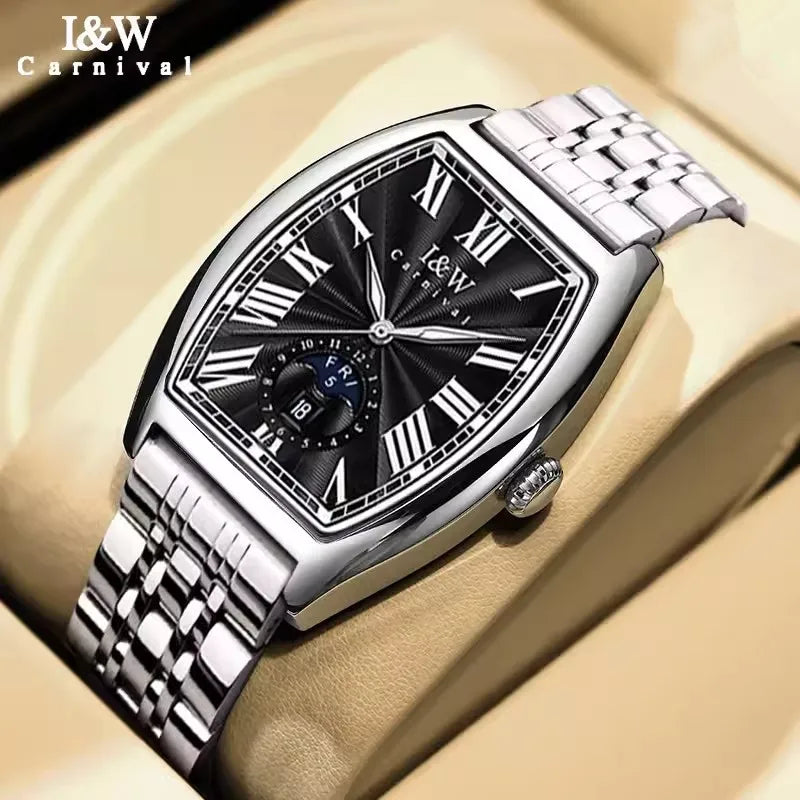 CARNIVAL I&W Mechanical Business Watches for Men Brand Luxury Automatic MIYOTA Movement Wristwatches Waterproof Man Reloj Hombre