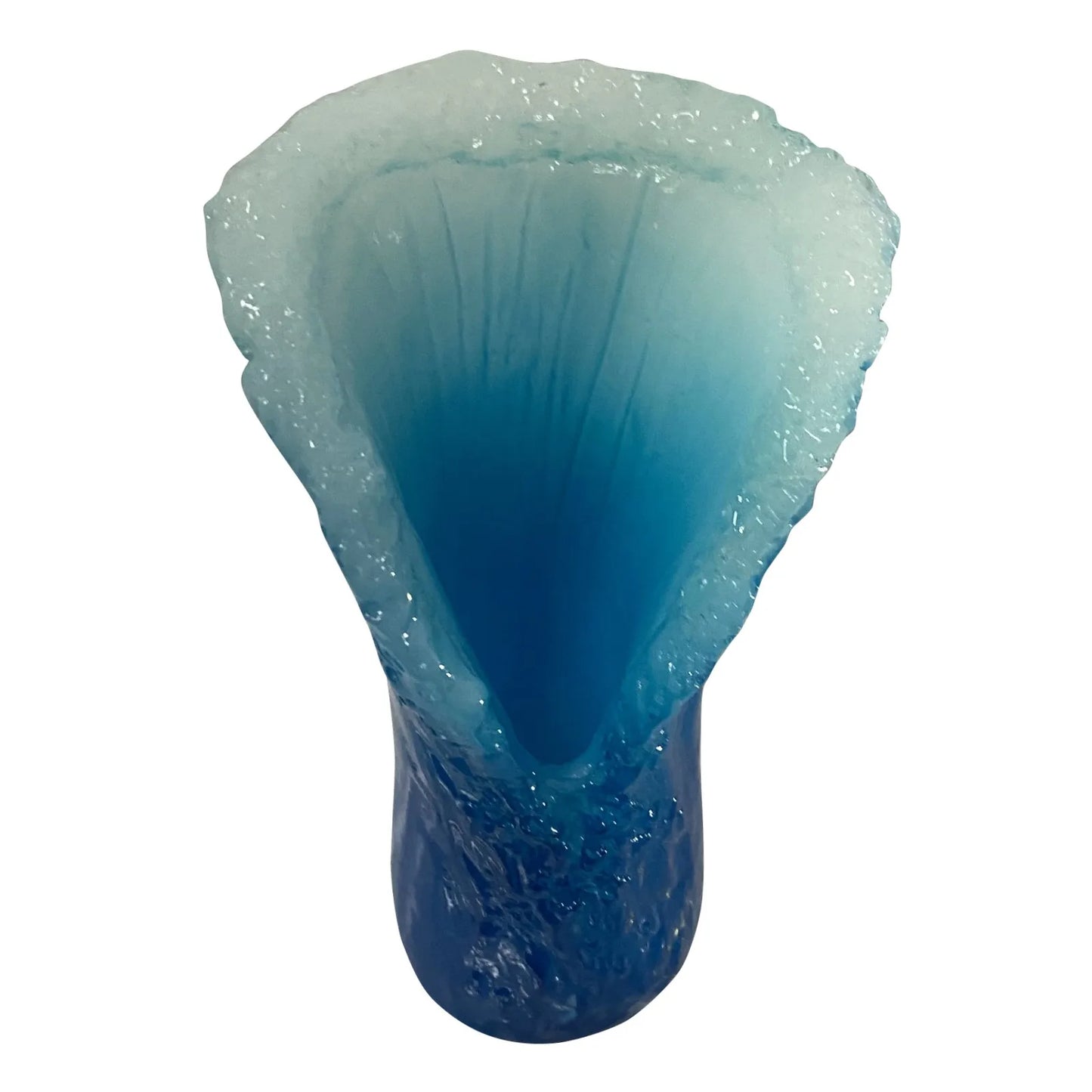 Sea Wave Vase, Wavy Vase Resin Blue Wavy Vase For Office Living Room Decorations Coffee Shop Decor
