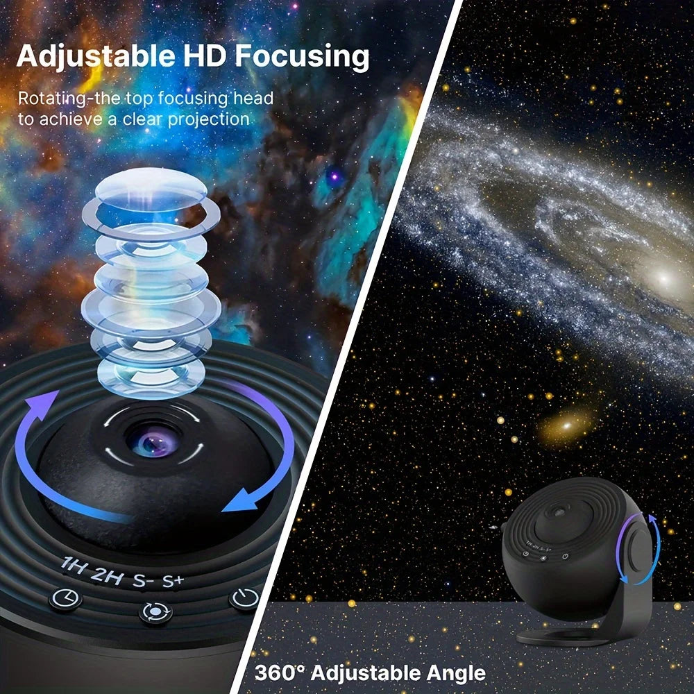 1pc Star Projector Night Light,Galaxy Projector,Planetarium Projector For Bedroom,Aurora Projector Include Replaceable 13Discs