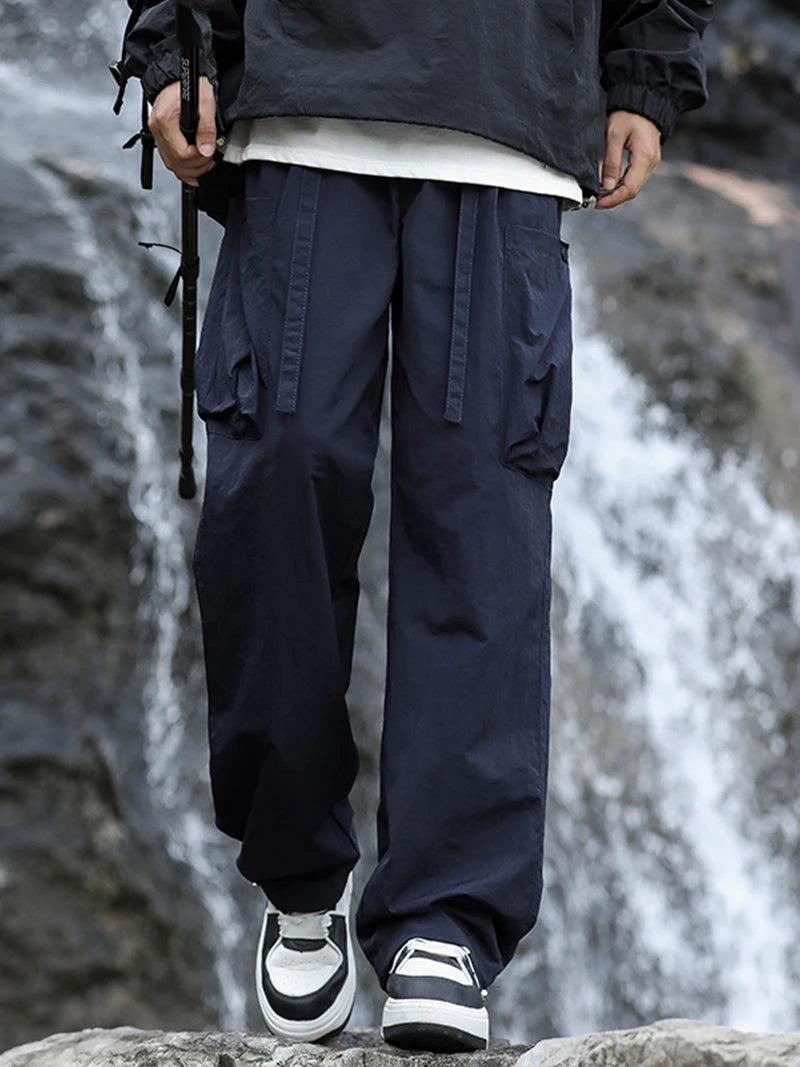 Hiking Pants Men Spring Summer Waterproof Lightweight Quick Dry Breathable Cargo Pants with Multi-Pockets Cooling Thin Trousers