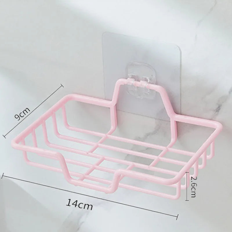 Super Suction Cup Soap Dish with drain water For Bathroom Soap Holder Kithcen Sponge Holder Soap container Bathroom Supplies