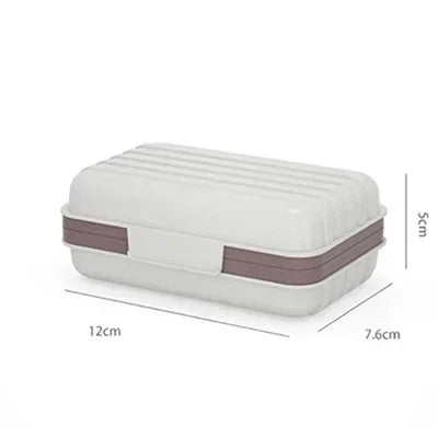 2/3pcs Bathroom Soap Dish With Lid Home Plastic Soap Box Keeps Soap Dry Soap Dish Travel Essentials