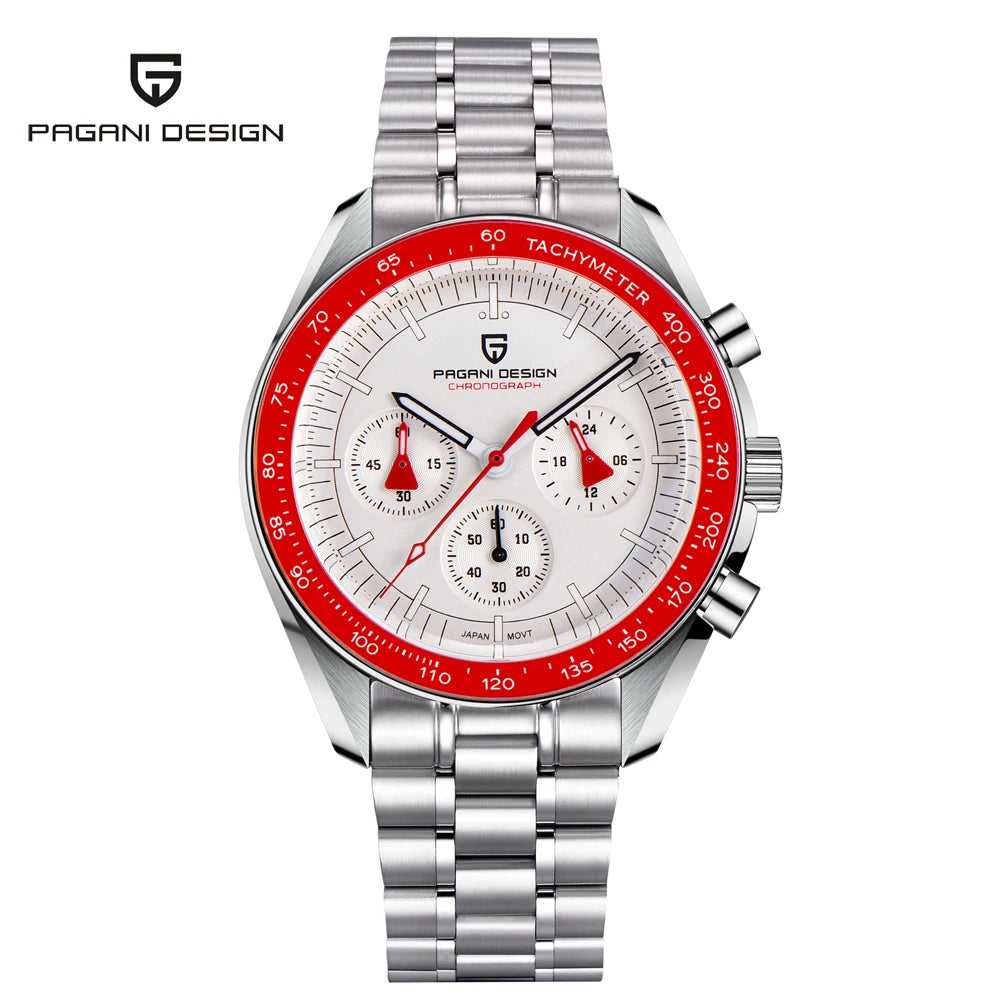 PAGANI DESIGN Saturn Men's Watches Top Luxury Quartz Watch For Men Chronograph Wristwatches AR Sapphire Waterproof Luminous Gift