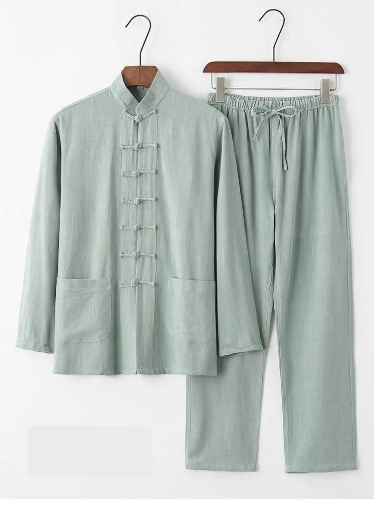 Hanfu Men Chinese Clothes for Men News Year Top Pant Hanfu Kung Fu Clothing Blouse Party Male Tang Suit Plus Size M-XXXXXL