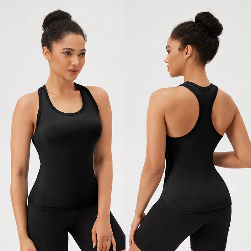 Yoga Vest Women Gym Sleeveless Sport Shirt Fitness Training Sportswear Vest Outdoor Running Sport Tank Tops