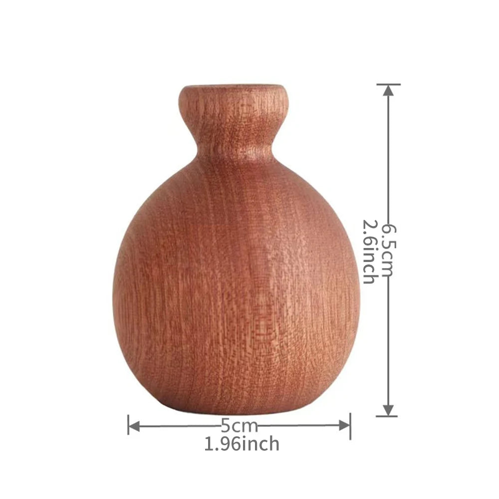 1PC INS style retro rough element embryo wooden vase decoration living room flower arrangement home decoration photography props