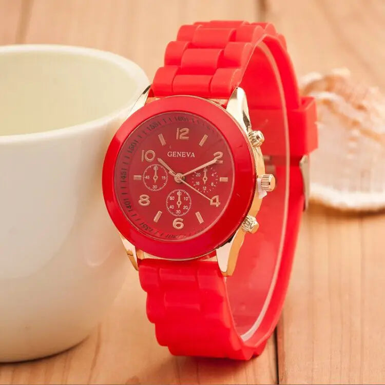 Reloj Mujer Fashion Women Watches White Silicone Jelly Quartz Watch Ladies Dress Wrist Watch Gifts for Girls Relogio Feminino