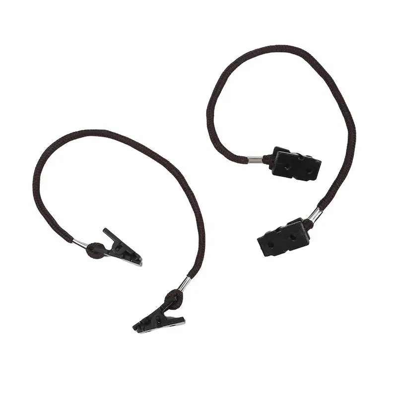 2Pcs Cap Wind-proof Rope Hat Clips Cap Retainer Outdoor Scarf Clip Lanyard Rope Cord For Camping Hiking Travel Equipment