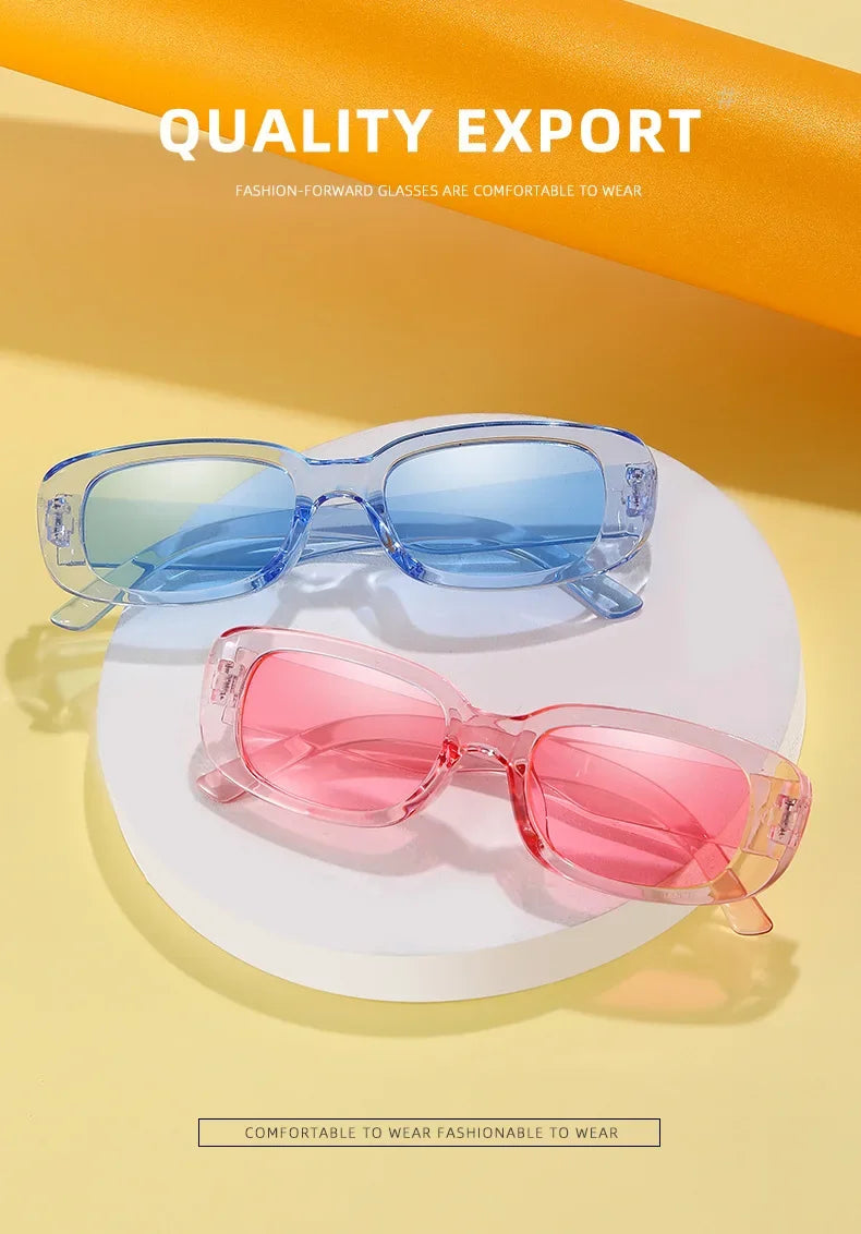 New Small Sunglasses Women Men Trendy Vintage Brand Designer Hip Hop Square Green Sun Glasses Female Eyewear UV400
