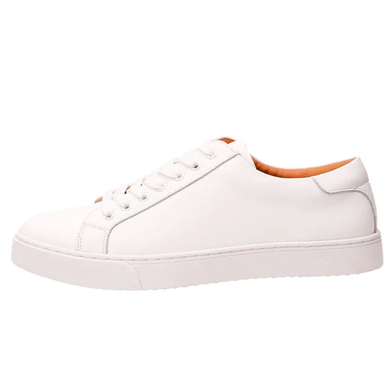 Mens Sneakers Genuine Leather Casual Outdoor Shoes Non-Slip Breathable Luxury Brand Footwear Top Quality Handmade White Shoe Men