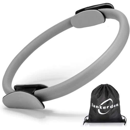 Pilates Ring Fitness Circle 14" Yoga Rings Magic Circle with Dual Padded Handles for Toning Arms, Thighs/Legs & Core,Home Exerci