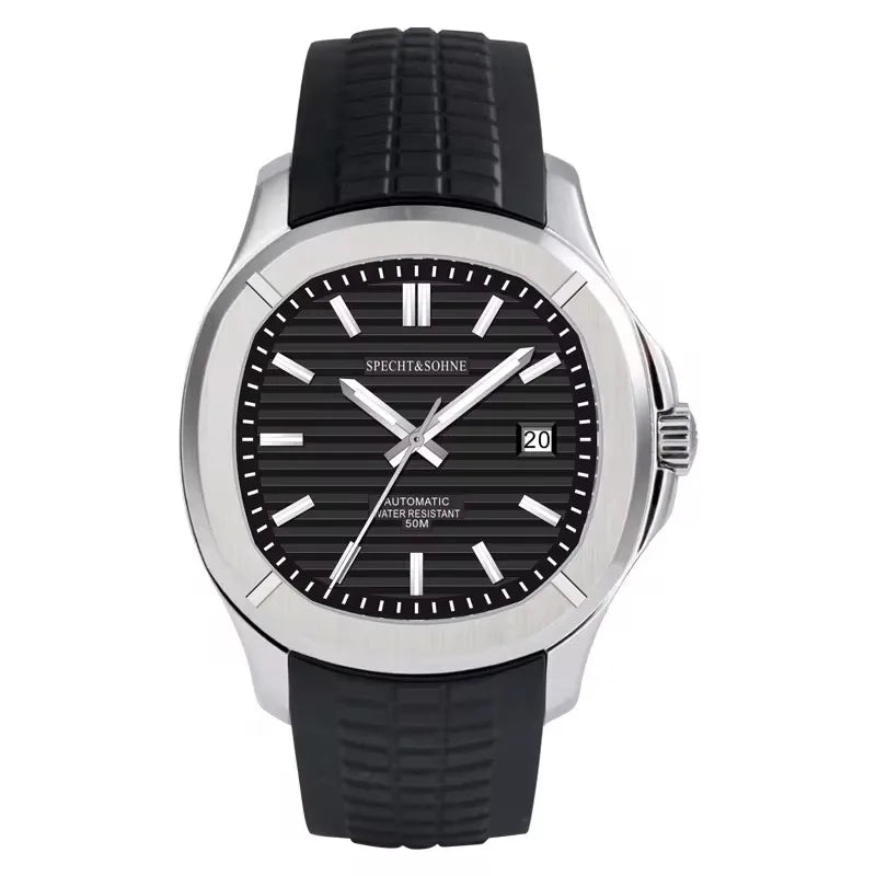 2025 New Men's Watches Automatic Mechanical Watch Luxury Brand Specht&Sohne Sport Watch For Men Rubber Strap Relogio Masculino
