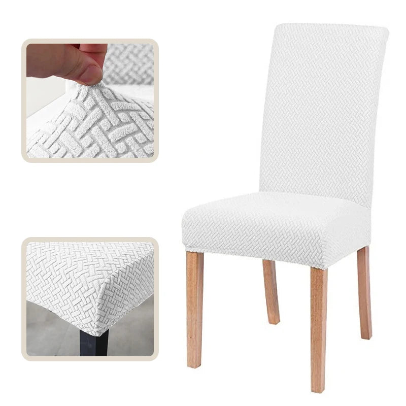 Jacquard Chair Cover, Durable Elastic Fabric Dining Chairs Cover, Stretch Covers For Kitchen Dining Room Chairs, Home Decor