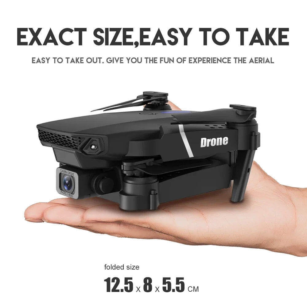2025 New E88 Pro WIFI FPV Drone - 4K/1080P Dual Camera,Wide-Angle HD, Altitude Hold, Foldable Quadcopter, RC Helicopter Toy Gift
