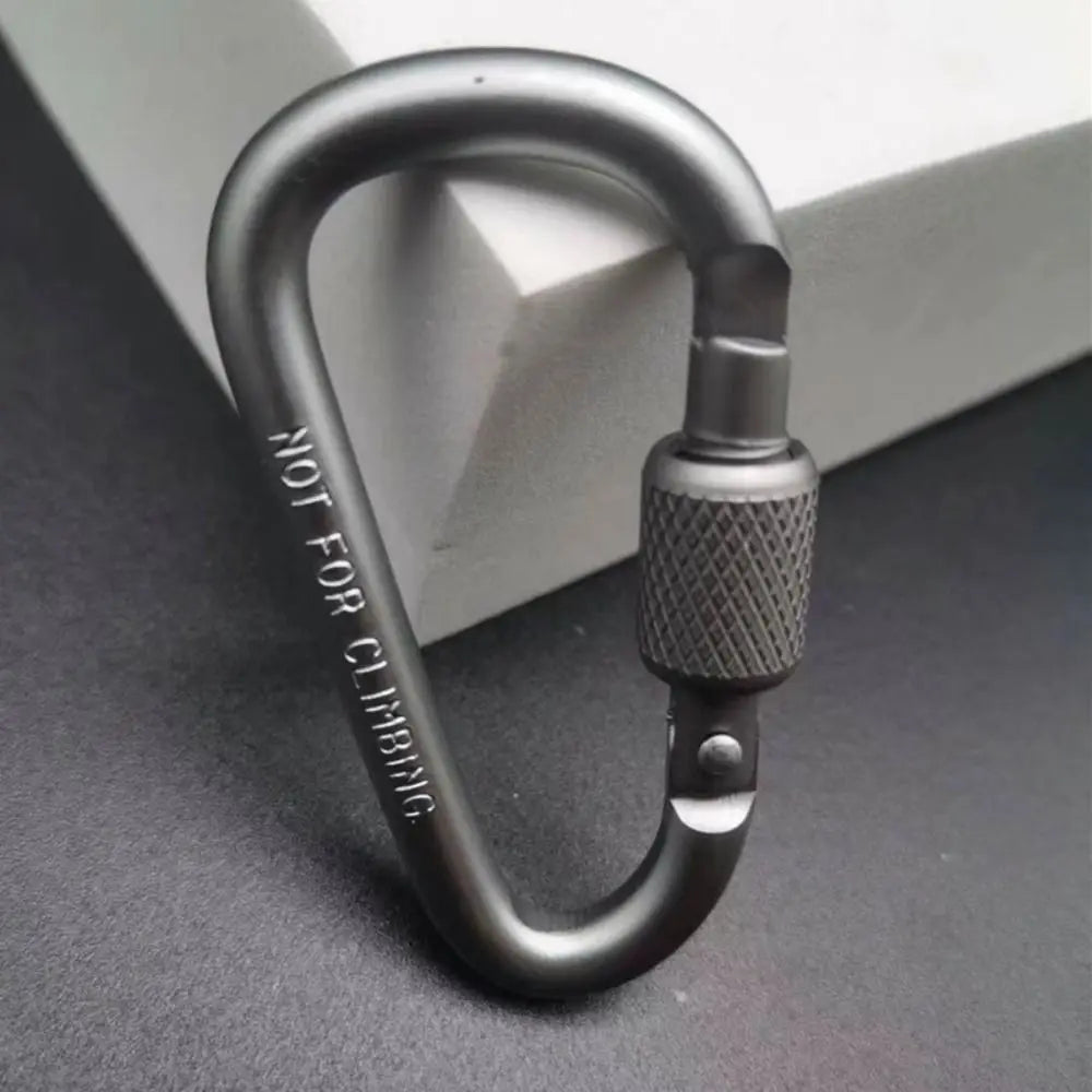 Multi Colors Aluminum Alloy Carabiner Safety Buckle Keychain with Lock Climbing Button D-shape Carabiner Camping Hiking Hook