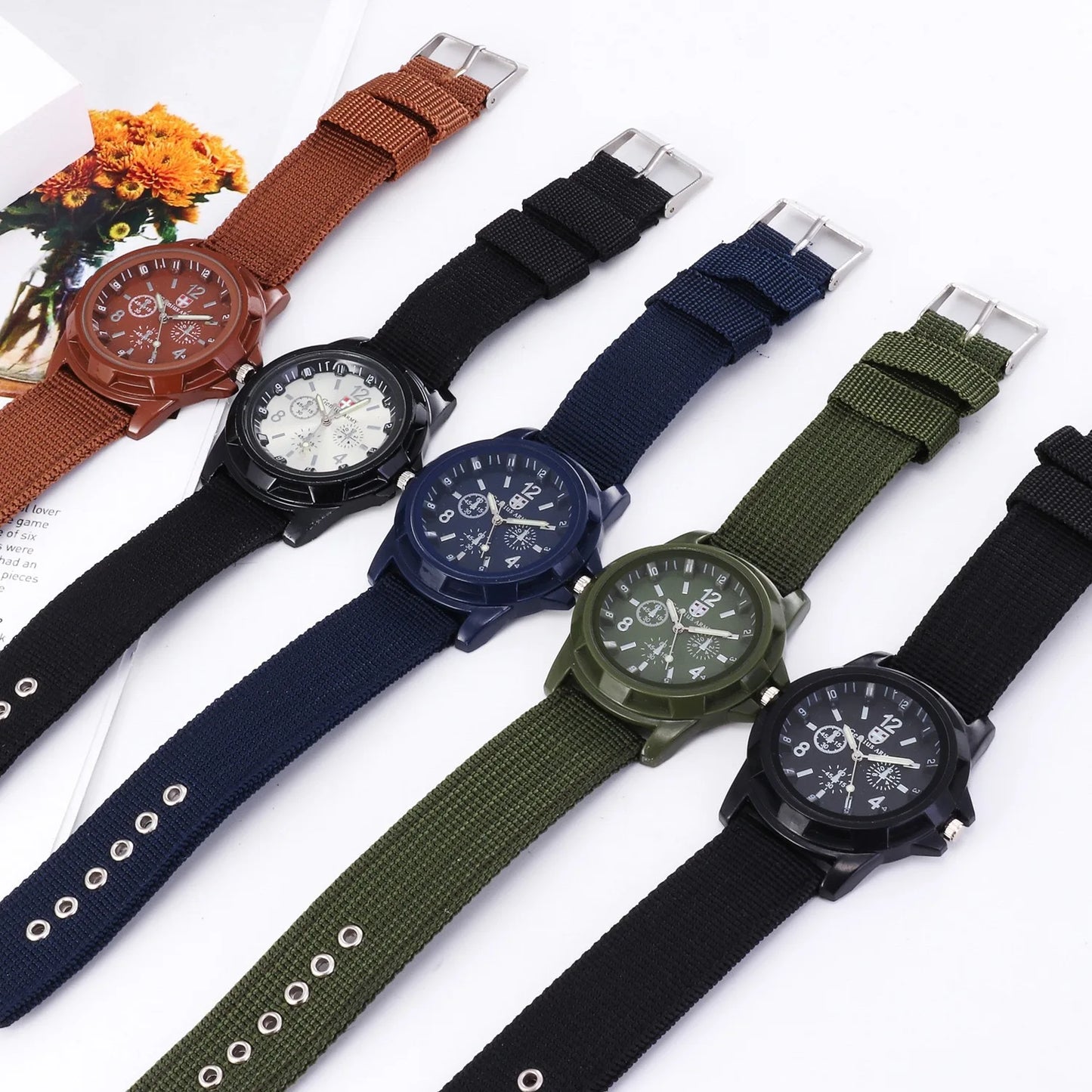 2023 Watches Men Top Brand Luxury Casual Military Quartz Sport Wristwatch Soft Nylon Band Male Clock Watch relogio masculino