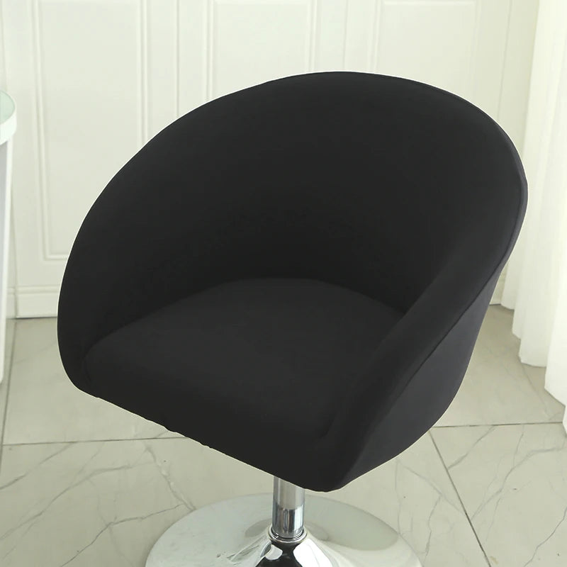 Semi-Circular Chair Cover Elastic Dining Chairs Slipcovers Accent Curved Chairs Dustproof Covers Armchair Seat Case Home Decor