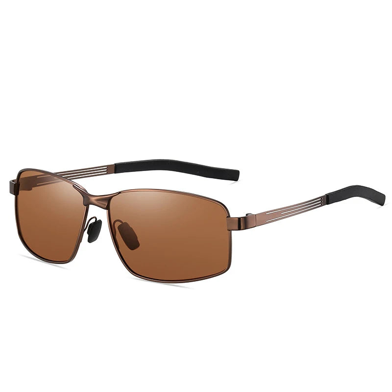New Mens Polarized Sunglasses Metal Frame Driving Sun Glasses Men Shades Vintage Luxury Brand Designer Night-vision Goggles 2025