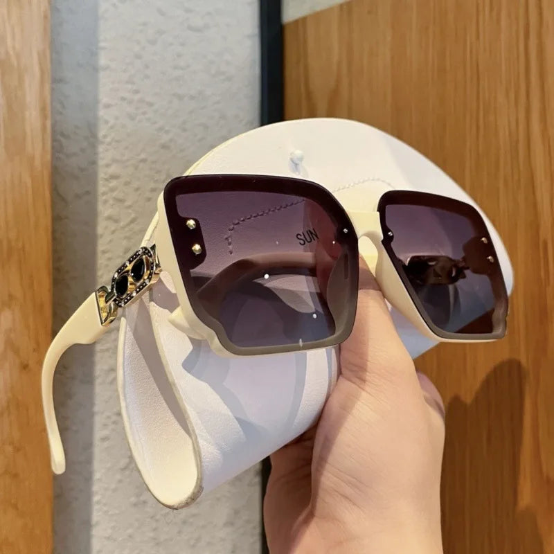Women's Sunglasses High-definition Light Luxury Rectangular Frame Sunglasses Fashionable Trendy Eyeglass Frames and Sunglasses