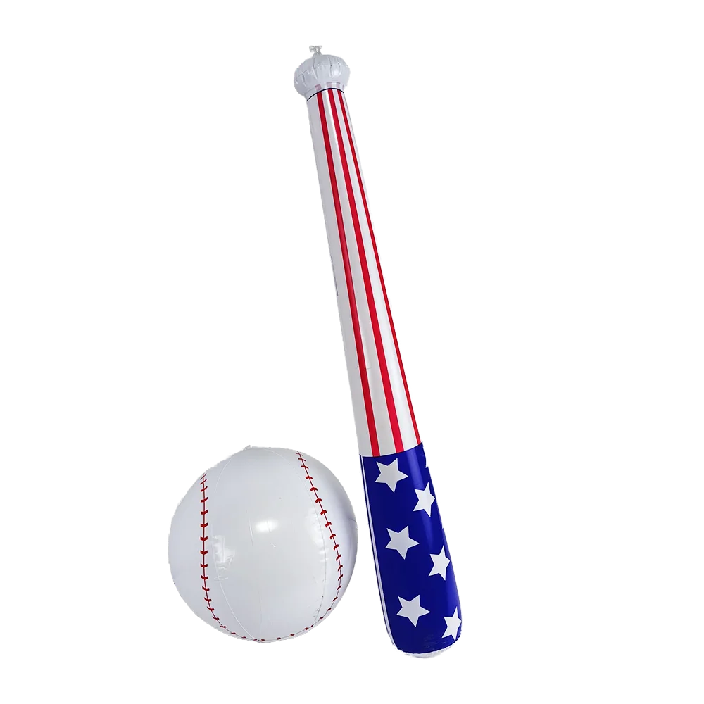 Kids Inflatable Baseball Bat and Ball Inflatable Toys Adult PVC Inflatable Baseball Outdoor Courtyard Garden Playing Play a Ball